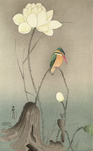 Tableau Moucherolle à Wisteria Ohara Koson 60x90cm pour chambre
