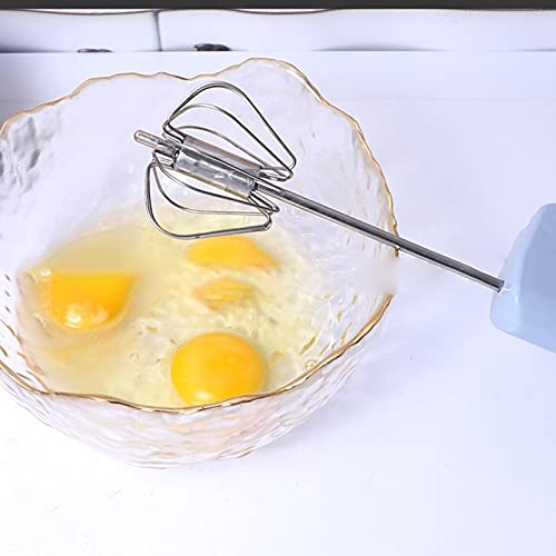 Frusta per uova in acciaio inox, pratica frusta per la casa, con pressa a spirale, squisita fattura