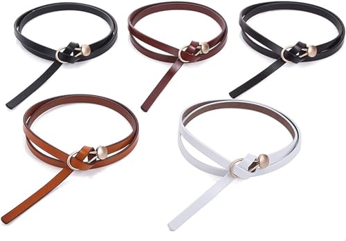 Skinny Belts, Ladies Belt Adjustable Leather Thin Luxury Female Jeans Women' Waist Belts4