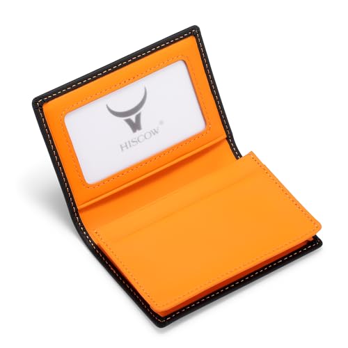 Image of HISCOW Business Card Holder with Large Compartment - Full Grain Leather