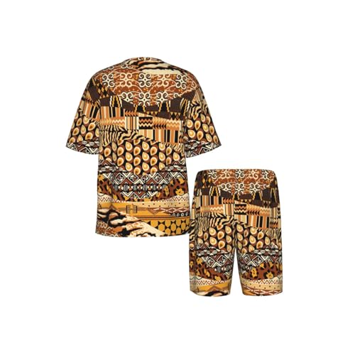 Pijama de dos piezas para hombre que evita el calor nocturno gracias a su tejido suave texturizado 6