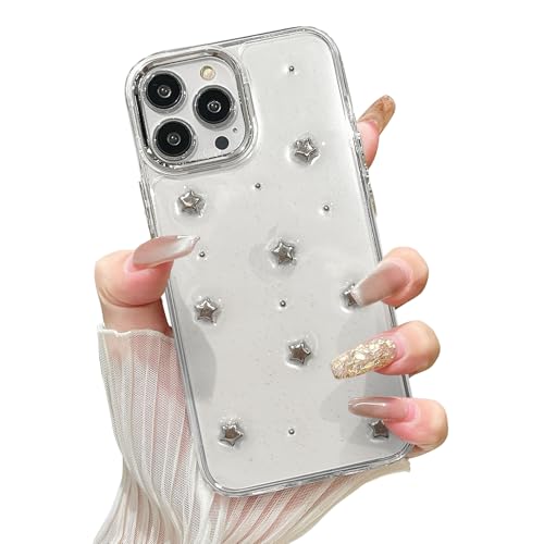 Coque iPhone 12 Pro Max EYZUTAK Étoile en TPU Transparent et Brillant 3D