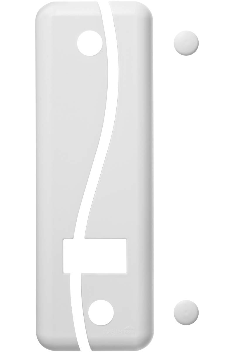 Schellenberg 53902 Placca tapparelle avvolgibili DUO Maxi: 23 mm di larghezza del nastro, piastra tapparella con spaziatura dei fori 18,5 cm, bianco, senza rimuovere la cinghia della tapparella
