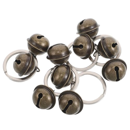 Milisten 5pcs Pet Bell Pendant for Cats and Dogs, Copper Collar Bells with Iron Rings, Training Accessory and Backpack Hanging Ornament for Pet Decoration and Keychain Use