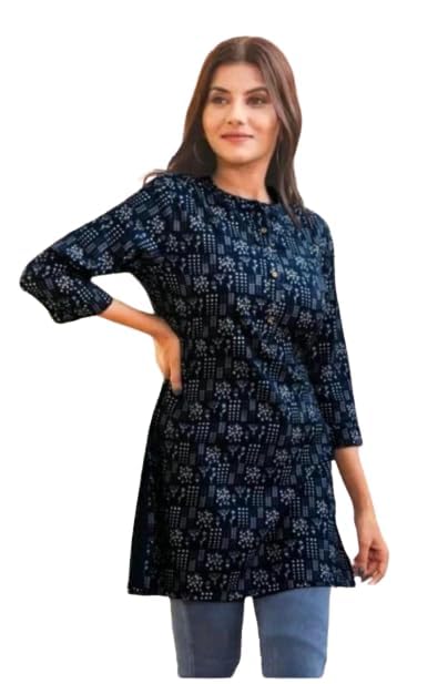 Aman Export Women's Rayon Printed Short Kurti Tunic Top-picture-15