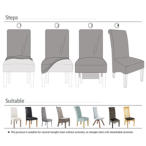 Housse de chaise dossier haut pour masquer les usures - 6