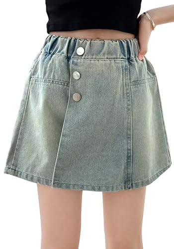 Pantalones vaqueros de verano transpirables y elásticos para niña 1