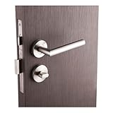 Dexter 6513 Cerradura Deluxe Manija L Rec Llave-Mariposa 60mm, Acero Inoxidable