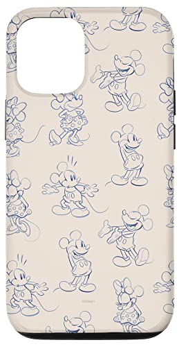 Coque iPhone 12 Disney art vintage idée cadeau anniversaire originale Minnie Mickey