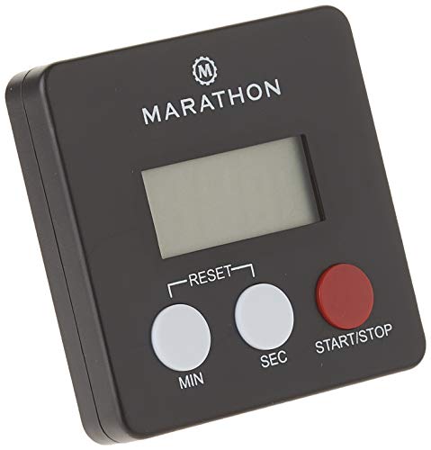 MARATHON TI080006-BK Digital Kitchen Timer with Big Digits, Loud Alarm, Magnetic Back