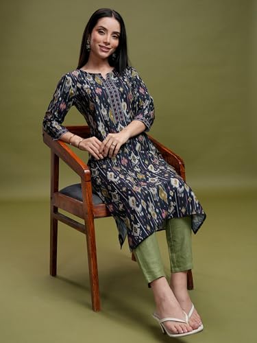 Image of Vishudh Women's Kurta | Regular Fit | Trendy Ethnic Top for Everyday Comfort