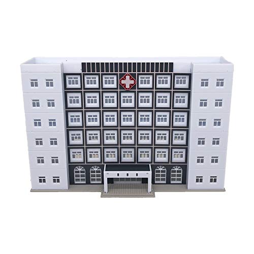 Hôpital moderne miniature échelle N bâtiment ABS blanc Outland Models pour diorama