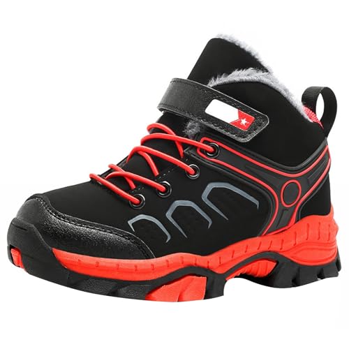 LOIJMK Winterstiefel Kinder Jungen Schneestiefel Warm Gefüttert...