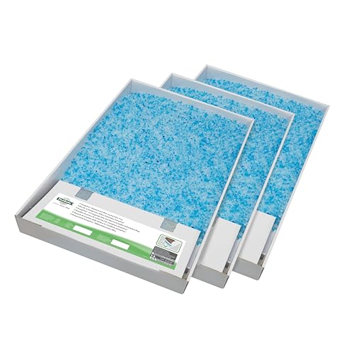 Petsafe - Paquete De 3 Bandejas De Arena De Cristal Azul Para Arenero Autolimpiable Scoopfree - Relleno De Arena Petsafe - Absorbente, Inodoro, Higiénico