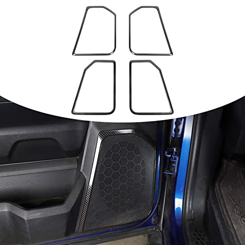 PDKLIN for RAM Door Speaker Trim Ring Carbon Fiber for Dodge RAM 2010-2017 Carbon Fiber Interior Accessories 4pcs by PDKLIN - Used condition - US$23.37
