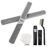 Wood Rasp File 4 Way Hand File Hardened Carbon Steel Hand Rasp with Wire Brush Gloves and Storage...