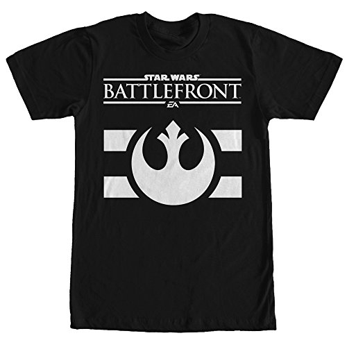T-shirt Star Wars Battlefronts homme noir taille L en coton confortable