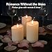 ANGELLOONG Flickering Flameless Candles, Realistic Battery Operated Candles with Remote and Timer, Set of 3 LED Candles for Room Fall Home Wedding Decor Centerpieces Table Party Valentines Decorations