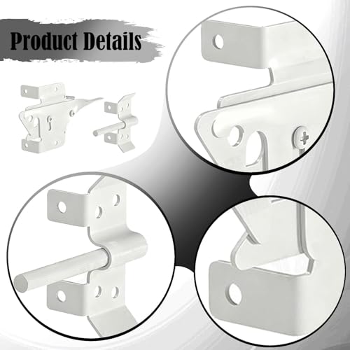 Quincaillerie en acier inoxydable avec crochet de verrouillage stable M blanc - 4