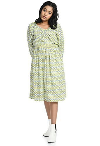 Image of Bella Moda Round Neck Cotton Fit and Flair Casual Dress