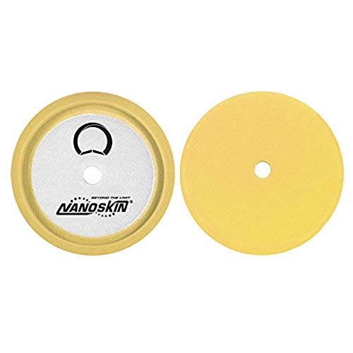 Image of Nanoskin 8 inch Speedy Foam Buffing Pad - Light Compounding & Paint Oxidation Removal on Clear Coat Finishes for Cars, Trucks, RVs, Boats, Hot Rod & More | Recessed Loop Backing | Use with Rotary Polisher