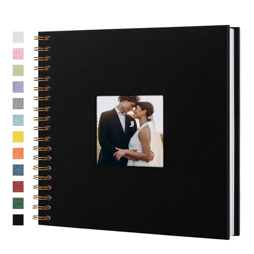 Scrapbook Photo Album, Linen Covered, 10x10 Inches, 20 Sheets/40 Pages
