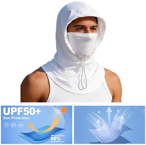Cooling Balaclava Face Mask Sun UV Protection Hood Full Head Mask Face Cover with Breathable Holes for Cycling Fishing — view 3