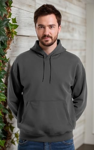 Mens Cotton Hooded Fashion Long Sleeve Hoodies Casual Drawstring with Pockets Pullover Sweatshirt for Men2
