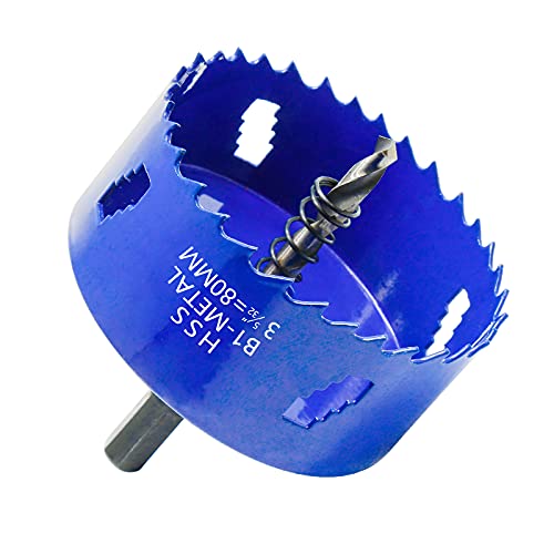 Image of 3-1 /8 Inch Hole Saw with Arbor, 1.2 Inch Cutting Depth