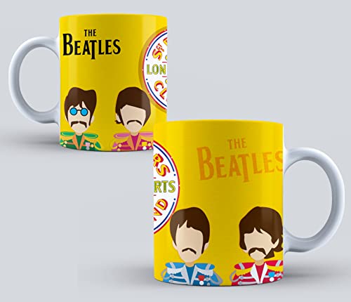 Tasse Beatles Sgt Pepper en céramique, cadeau original. - Les Beatles, Paul McCartney, John Lennon, RIngo Starr, George Harrison Tasse Beatles Sgt Pepper en céramique, cadeau original.