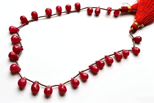 Rubis teinté facetté drops de qualité supérieure pour création bijoux