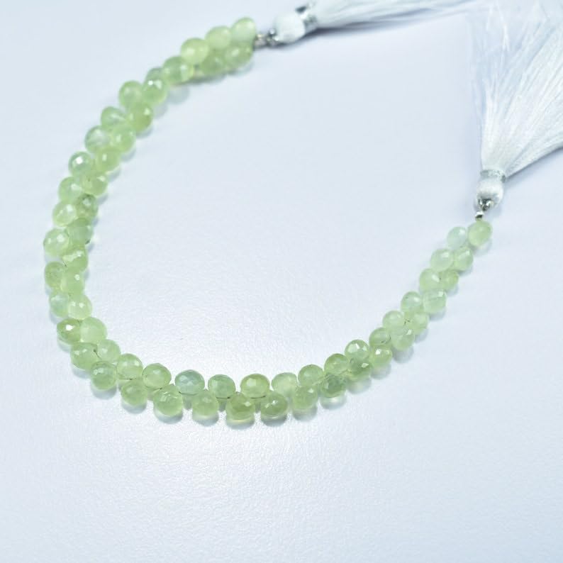 Naturalny prehnit cebula fasetowane koraliki 4,5-5,5 mm 18 cm długi sznurek tworzenie biżuterii koraliki z kamieni szlachetnych do naszyjnika bransoletki