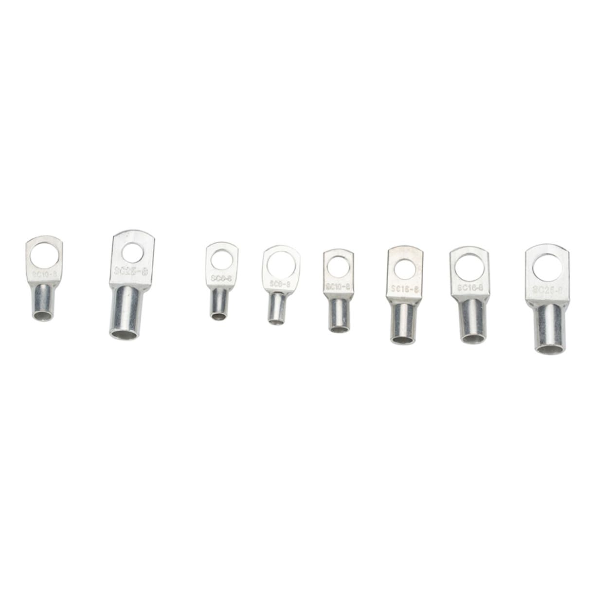 120 pezzi Kit 120 pezzi Terminali ad Anello in Rame Stagnato Morsetti Elettrici da Crimpare per Batterie e Cavi Connettori Tubo in Rame per Auto Barche e Impianti Domestici