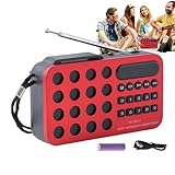 Solar-Radio – batteriebetriebenes Radio | Kompakter tragbarer Player mit...