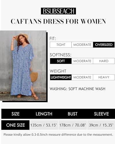 Bsubseach Beach Kaftan Dresses Women Button Down Long Rayon Caftan Swim Cover Up Muumuu Dress Oversized Coverups With Pockets2