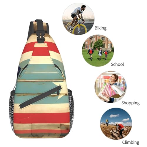 Mochila bandolera Puerto Rico Flag para viajes y deportes miniatura 6