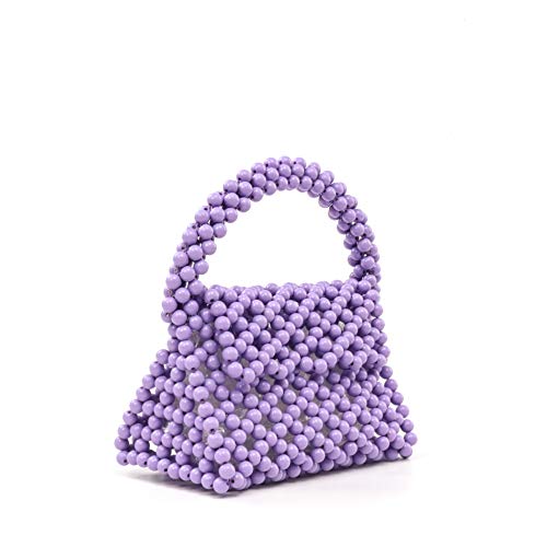 Image of YUSHINY Candy Color Acrylic Beaded Hollow Handbag Evening Clutch Triangle Bags for Wedding Party | Acrylic