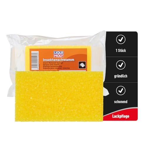 LIQUI MOLY Insektenschwamm Auto Art.Nr. 1548 I 1x Fliegenschwamm Auto zur kratzerfreien Entfernung von Insekten & Schmutz I Für Glas Lack und Kunststoff I Anti Insekten Schwamm gründlich & schonend