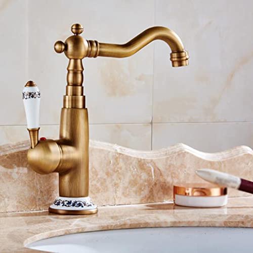 Robinet de cuisine rétro en laiton durable contre les fuites d'eau - 5