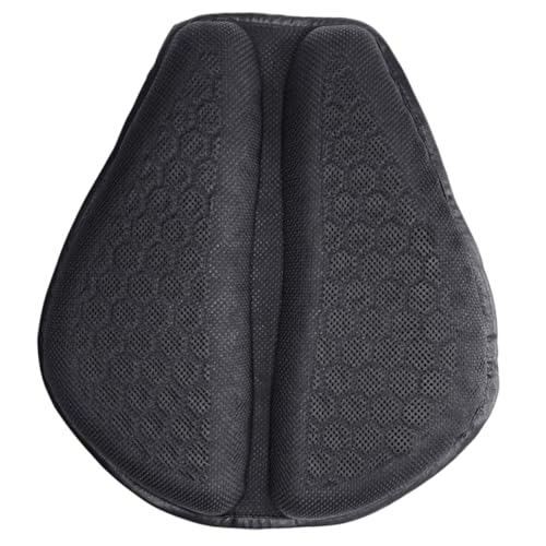 HEMOTON Cuscino per Sella da Moto in Rete 3D Traspirante Estivo Coprisedile Riutilizzabile Antiurto per Moto Imbottitura Rinfrescante e Confortevole per Guida sotto Sole