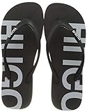 HUGO Damen Zehentrenner Sandalen Logo Uni schwarz