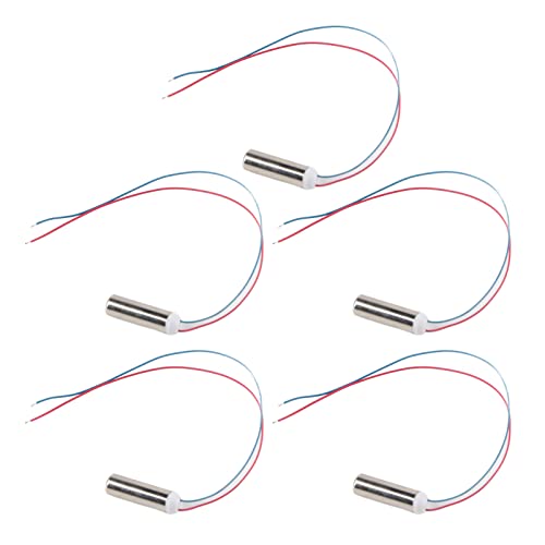 Vibration Motor,5PCS Waterproof Cylindrical Micro Corel Vibration Motor,14500rpm,Micro Vibration Motor for Glasses,Massagers,Reminders,Etc