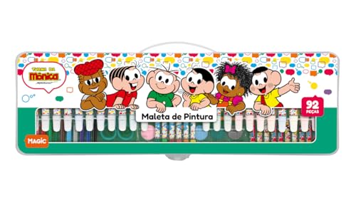 Maleta de pintura Turma da Mônica - 92 peças