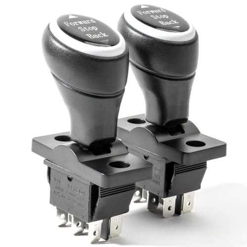 2 Pcs 6V 12V 24V Compatible with Power Wheels Forward Reverse Switch, Forward Stop Reverse Gear Lever Forward Stop Back Switch Replacement Part Ride Toy