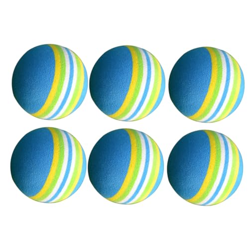 LOORGVEL 20個 高?夫練習用スポンジボール 軽量柔軟レインボーカラー 室内 トレーニングボール 家具や窓を傷けずアプローチ ランダムカラー