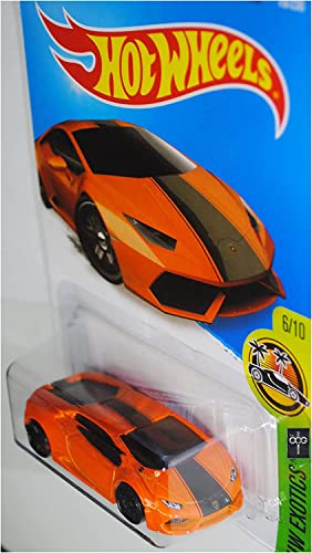 Hot Wheels Lamborghini Huracán LP610-4 1:64 naranja miniatura 3