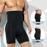 Casey Kevin Shapewear Bokserki wyszczuplające brzuch męskie body Shaper spodenki kompresyjne szorty wyszczuplające brzuch spodnie męskie majtki, K1 - czarny, XXL