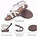 Veittes Women's Casual Flat Sandals,Fashion Braided Criss Cross Strap Braided,Adjustable Ankle Straps,Open Toe Summer Sandals,White,8 US,2207023-2