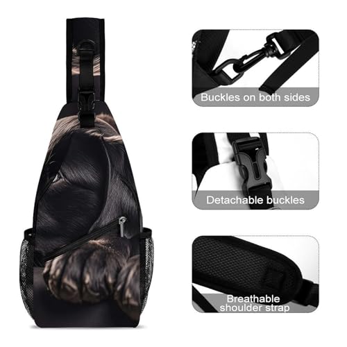 Bright Flowers Sling Bag for Men Women - Adjustable Crossbody Chest Backpack, 15" Travel Hiking Fanny Pack3