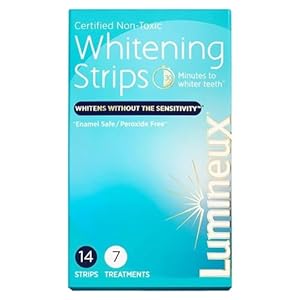 Lumineux Teeth Whitening Strips, 14 Strips, Tanden Bleekstrips zonder Peroxide (0%), 100% Natuurlijke Ingrediënten, Tanden Bleken, Tandenbleekset, WS7